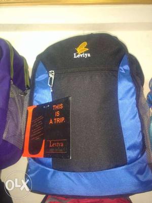 Blue And Black Leviya Backpack