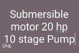 Brand new sumbersible Motor with pump. contact: