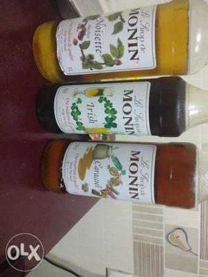Monin syrup 1 ltr hazelnet and 750 ml Irish and