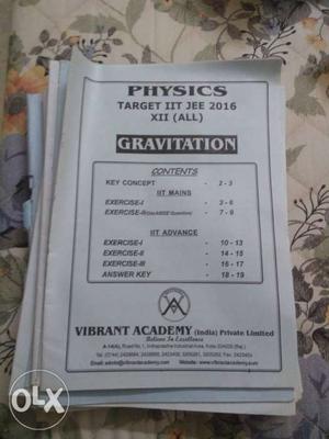 Physics Target IIT JEE  XII Gravitation Book