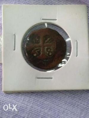  Portuguese india old copper coin for sale