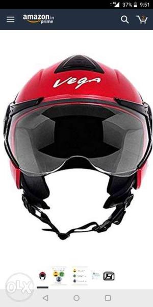 Red And Black Vega Helmet