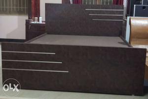 Black And Gray Wooden Bed Frame