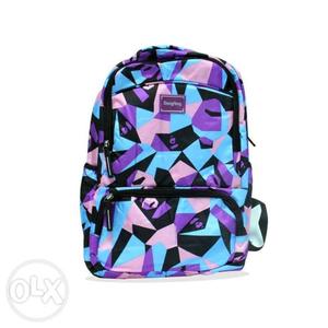 Black, Purple, And Pink Backpack