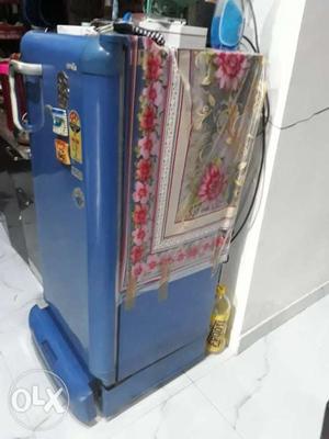 Blue And Red Floral Print Cabinet