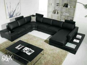 Brand new U shape sofa set with stylish center table