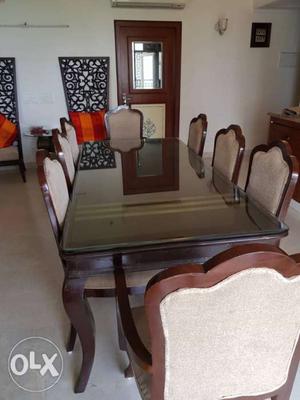 Dining Table (8 seater) with chairs - teak wood