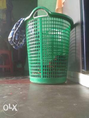 Green Plastic Laundry Basket