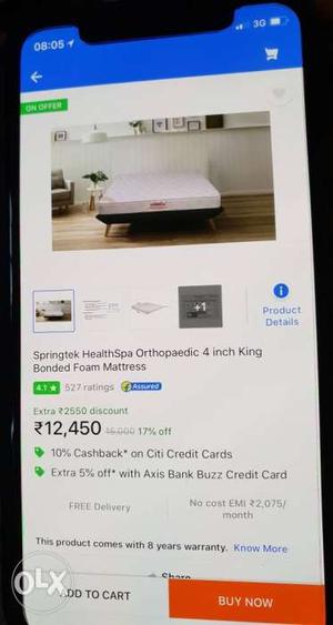 Hi all bought this amazing mattress on 5th Aug 18