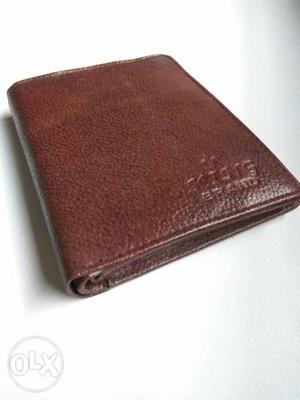 Leather wallet brown & black clour