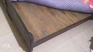 Original sisu double wooden cot with mattress. It