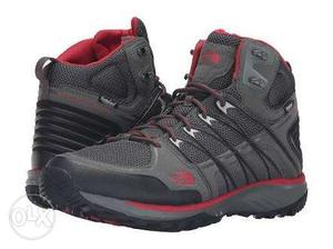 Pair Of Black-and-red the north face shoes