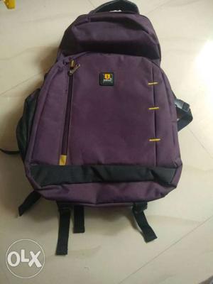 Purple And Black Backpack for sales New piece Discount price