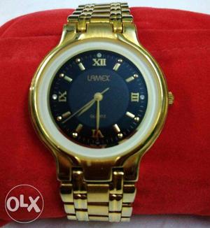 Quartz lamex goldwatch for men new [negotiation done]MRP