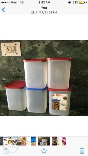 Set of 5 magic seal big container,air tight and