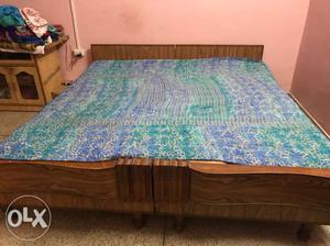 Solid wooden double bed in good condition