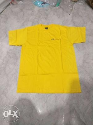 Stock yellow colour tshirts and plain white