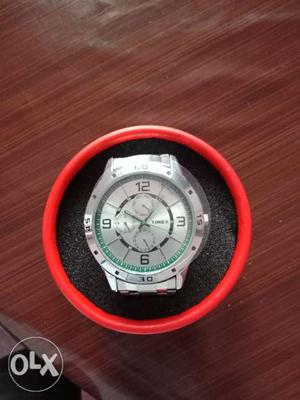 Timex Silver chain watch