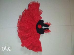 Toddler's Red And Black Tutu Dress