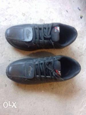 Unpaired Black Low-top Shoe On Floor