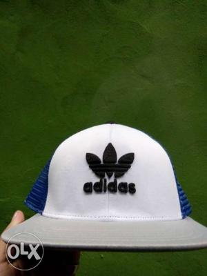 White And Blue Adidas Cap