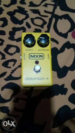 Yellow MXR Distortion with multi Pedal Adapter