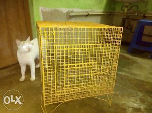 2 bird cages and one foldable dog crate