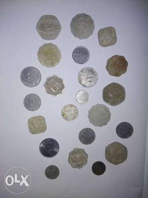 5pasia 10 paisa. 20 paisa 25 paisa . coins