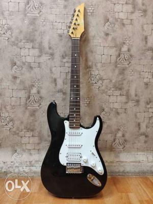 Black And White Stratocaster Electric Guitar
