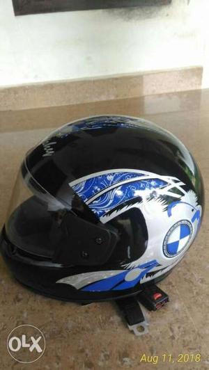 Black, Blue, And White Full-face Helmet new helmet no use