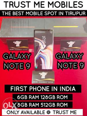 Galaxy Note 9!! 6gb Ram 128gb Rom and 8gb Ram