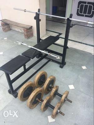 Gym items in Best condition. 30 Kg Weight,4