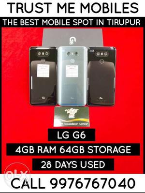 LG G6 4gb ram, 64gb Storage!! 28 Days Used, CALL