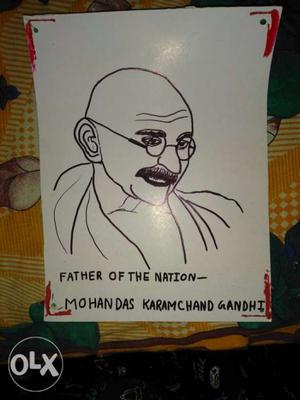 Mahatma Gandhi Sketch. Jai Hind