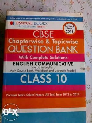 OSWAAL CBSE Chapterwise & Topicwise Question Bank Book