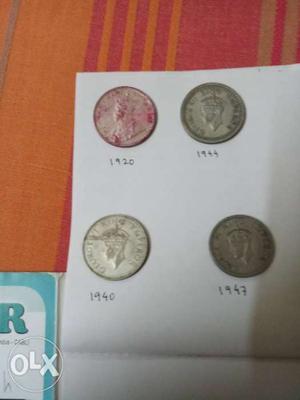 Old coins 4 nos.