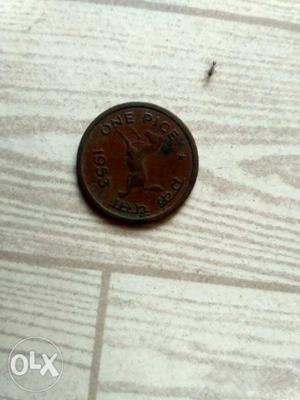 Round Copper-coin 1 Indian Pice Coin