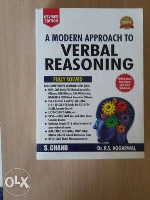 Verbal Reasoning Book, R S agarwal