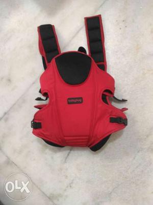 Baby's Red And Black Front Carrier