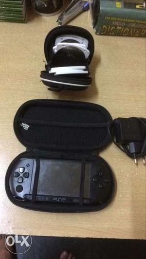 Black Sony PSP With Case