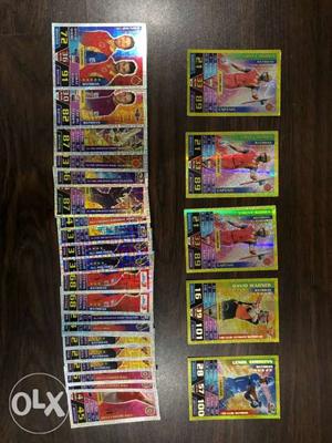 Cricket Attax  with 5 top Gold cards