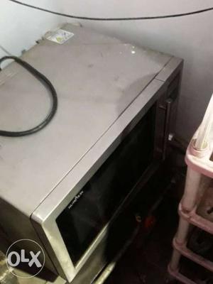 Gray Countertop Microwave Oven