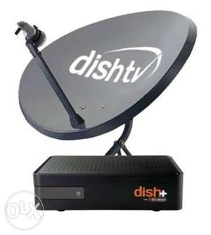 Gray Dish Satellite Dish With Receiver