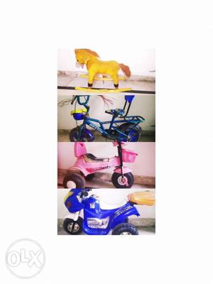 Kid's items(Rs.900 each for the blue bike and