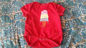 Red Dress and onsie for 2-3 month old baby girl
