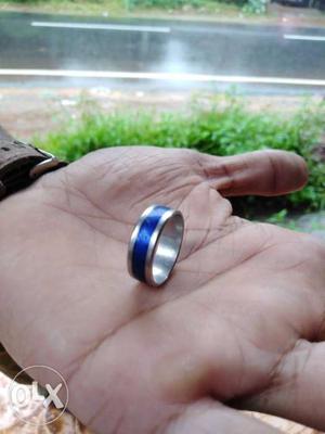 Silver And Blue Ring