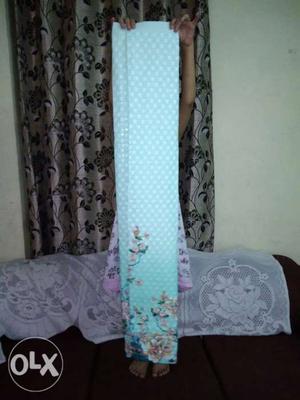 White And Pink Floral Chunri Scarf