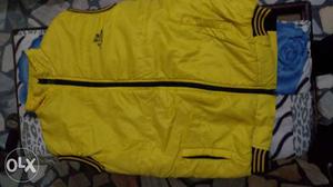 Yellow And Black Zip-up Vest
