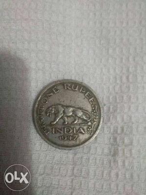 1 Rupee Coin  George 6 King Emperor