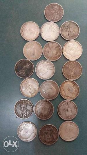 100%silver 1rupee antique coins